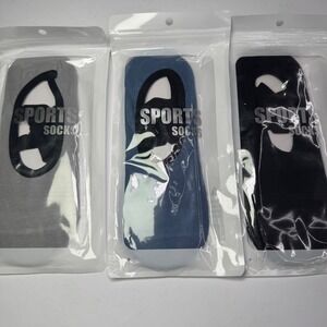 NEW Athletic Sports Yoga Socks No Show Non Slip Strap One Size Women 3 Pair Pack